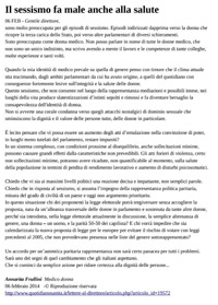 Sessismo fa male alla Salute